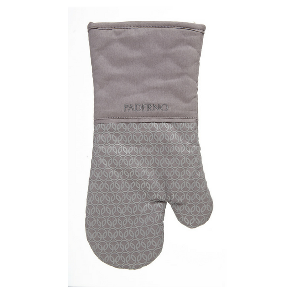 Silicone Print Oven Mitt, Charcoal