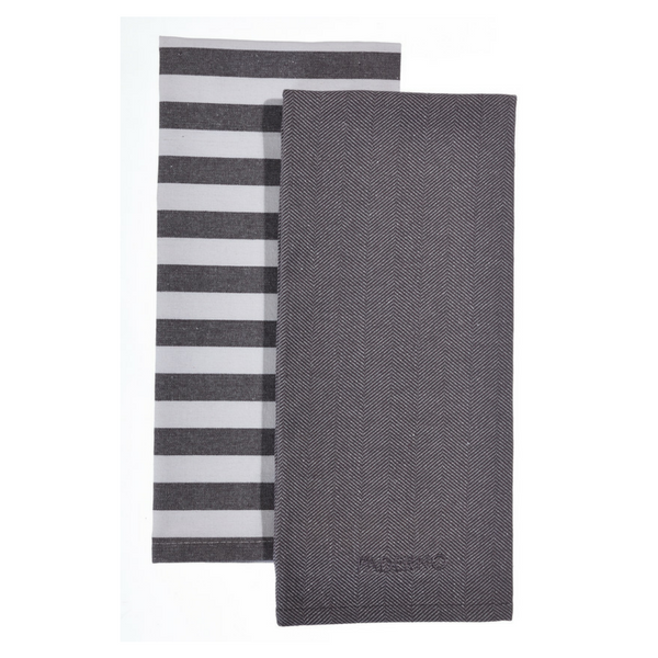 Yarn-Dyed Kitchen Towel 2-Pack, Charcoal 